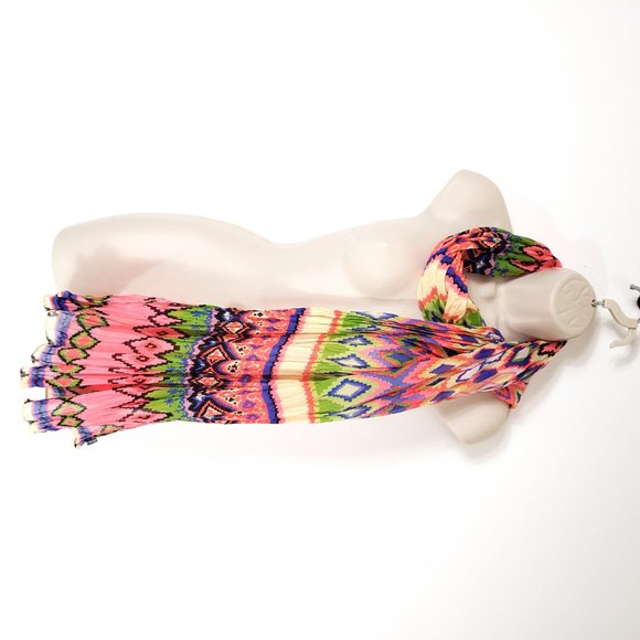 3/$25 Aztec Geometric Colorful Scarf Wrap Shawl Cover Up - Picture 4 of 6